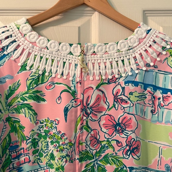 NWT Lilly Pulitzer Ocleppo Maxi Caftan Conch Shell Pink Sunny Dee size 16 - Picture 7 of 16